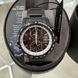 Citizen Radio Controlled World Time Tachymeter Eco Drive Men's Watch